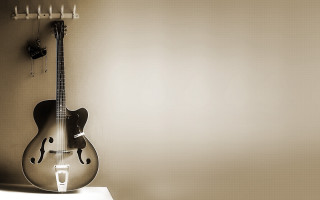 Guitar shelf room light coatrack - billie waters free wallpaper
