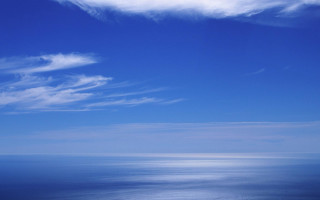 Lone boat ocean blue sky 3 - evaline ness free wallpaper for desktop