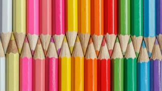 Colored pencils rainbow background childs - crayon art free wallpaper