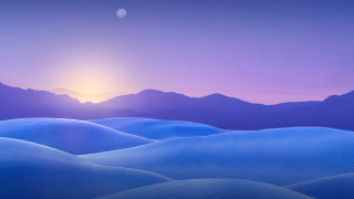 Sunset mountain moonlight starry sky - a few hill free wallpaper