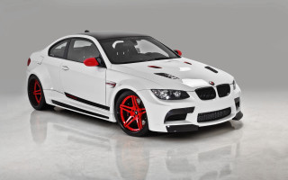 White car red rims red - free 3d render wallpaper