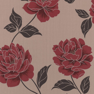Red flower beige background leaves - a red flower free wallpaper for tablet