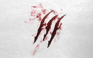 Bloody claws white surface red - claw free wallpaper