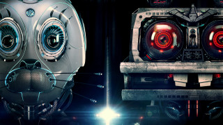 Futuristic machine red lights robot - robot free wallpaper for desktop
