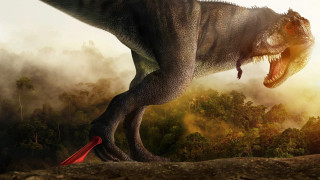 Dinosaur open mouth red cape - a dinosaur free wallpaper