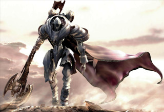 Knight giant axe hill sky - a knight free wallpaper