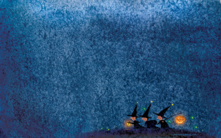 Witches hill pumpkin full moon - free rain wallpaper for desktop