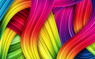 Colorful swirl lines black background - different color free wallpaper