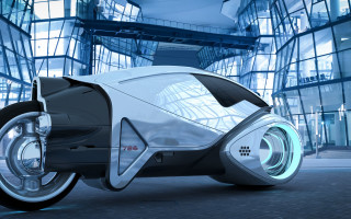 Futuristic car glass building circular - the front of it free wallpaper