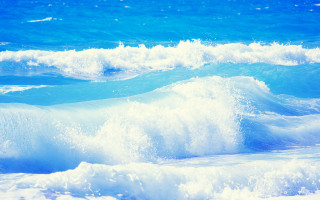 Wave beach blue water ruyonism - the background and a person free wallpaper