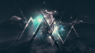 Triangle sky stars mountain abstract - adam willaerts free wallpaper for desktop
