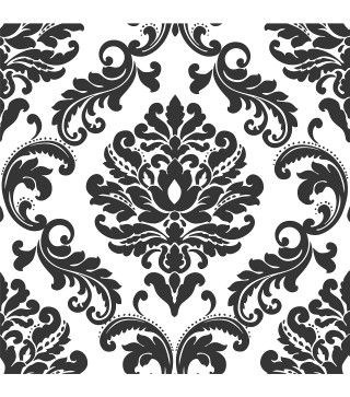 Black white damask wallpaper pattern 2 - a flemish baroque free wallpaper for tablet