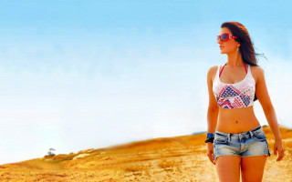 Desert beach woman denim shorts - a dirt road in the desert free wallpaper for desktop
