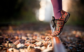 Feet shoes trail leaves woods - a pair of shoes free wallpaper for desktop