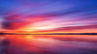 Sunset lake colorful sky clouds - a colorful sky free wallpaper