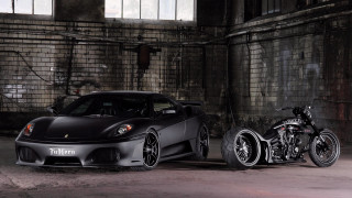 Black sports car motorcycle garage 4 - daarken free wallpaper