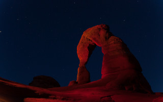 Rock moon star aurora fireflies - a star in the sky above free wallpaper