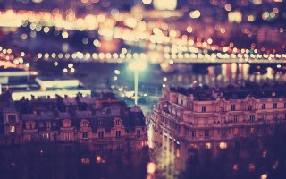 City lights reflection architecture ferriswheel - free rain wallpaper