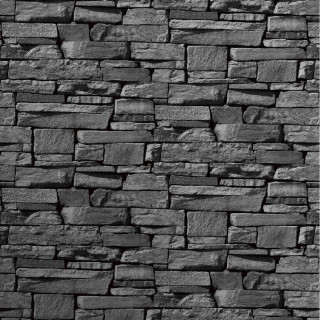 Stone wall black white border - text free wallpaper for tablet
