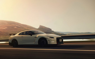 White sports car mountain road 15 - a white sports car free wallpaper for desktop