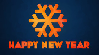 Happy new year snowflake blue - a snowflake free wallpaper