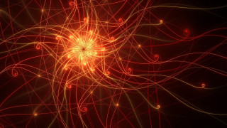 Red yellow abstract circles lines - circle free wallpaper