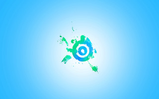 Blue turtle white circle minimalist - a white circle free wallpaper for desktop