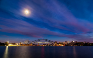 Full moon sydney opera house - elizabeth durack free wallpaper