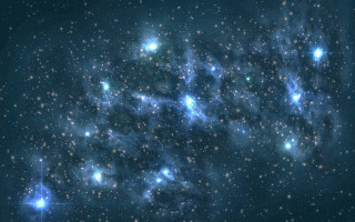 Star cluster space aurora moon 2 - large cluster of stars free wallpaper