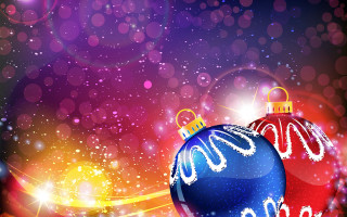 Colorful christmas ornaments bokeh night - behance hd free wallpaper