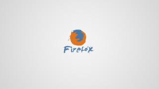 Firefox moon gradient typographic logo - a company free wallpaper for desktop