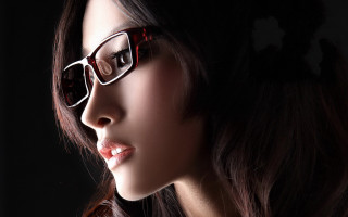 Woman glasses shadow photorealism 3D - chen lin free wallpaper