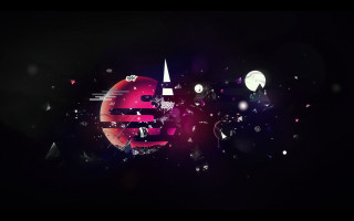 Dark starry moon planet constellation - a black sky free wallpaper for desktop