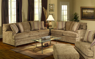 Livingroom couch chair ottoman coffeetable - a living room free wallpaper