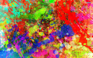Colorful painting splattered black frame - albert irvin free wallpaper