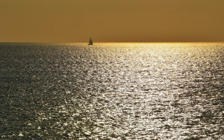 Sailboat sunset ocean impressionist depth - aldus manutiu free wallpaper