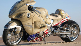 Motorcycle flag beach dunes airbrush - airbrush free wallpaper