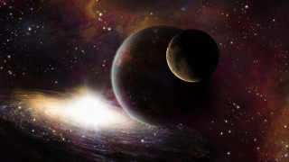 Blackhole brightlight distantobject space art - a black hole in the sky free wallpaper