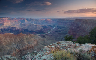 Canyon river sunset mountain clouds - a view of a canyon free wallpaper