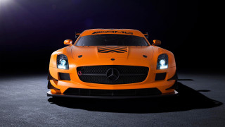 Mercedes sports car dark headlights - vorticism free wallpaper