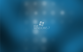 Blue windows7 logo blurry stars - free technology wallpaper for desktop