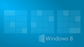 Blue background windows8 logo dynamic - dynamic composition free wallpaper