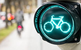Traffic light bicycle viennese actionism - a traffic light free wallpaper