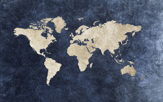 World map blue background faded - matte painting free wallpaper