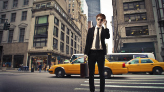 City street man suit phone - a man in a suit free wallpaper for desktop