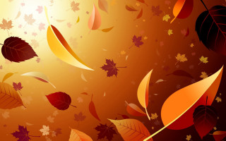 Autumn leaves falling background yellow - computer graphic free wallpaper