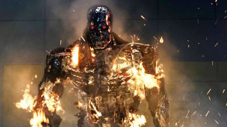 Robot fire battle city destruction - les automatiste free wallpaper