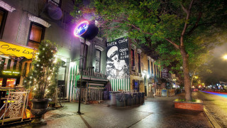 Street scene building tree night - the building free wallpaper for desktop