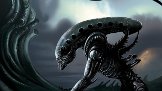 Alien giant head body cloudy - a large head free wallpaper for desktop