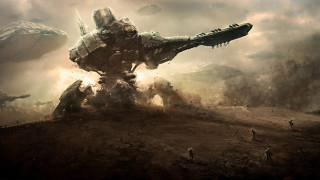 Giant robot alien sky dirt - a giant robot free wallpaper